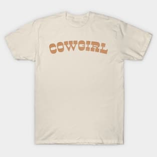 Cowgirl // Retro Typography Design T-Shirt